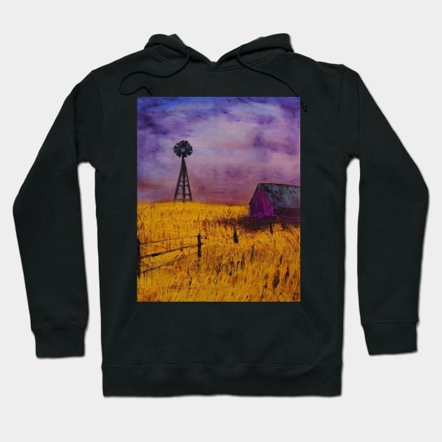 Golden Summer Dreams oil painting by Tabitha Kremesec Hoodie by Tabitha Kremesec 